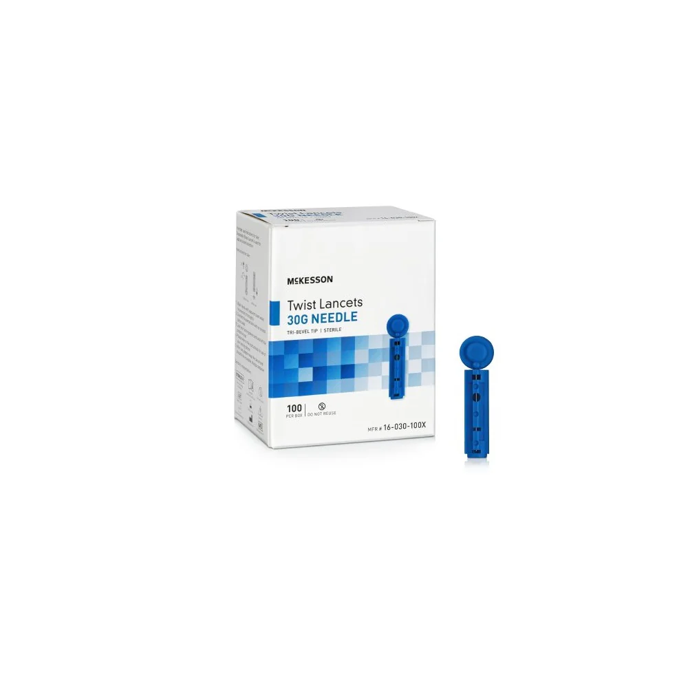 McKesson 30 Gauge Non-Safety Twist Off Cap Finger Lancet for Lancing Device
