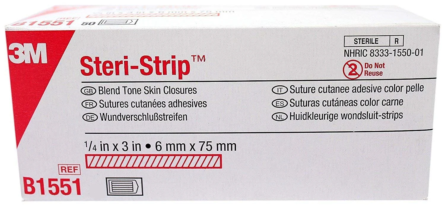 3M Steri-Strip B1551 Blend Tone Skin Closures Case of 200 - Image 2