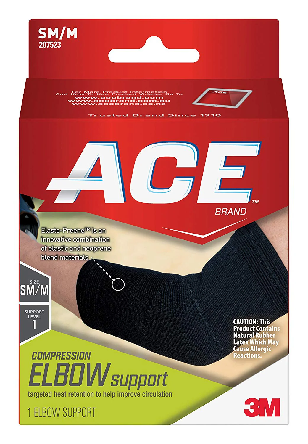 ACE 207523 Elasto-Preene Elbow Support, 1 Each