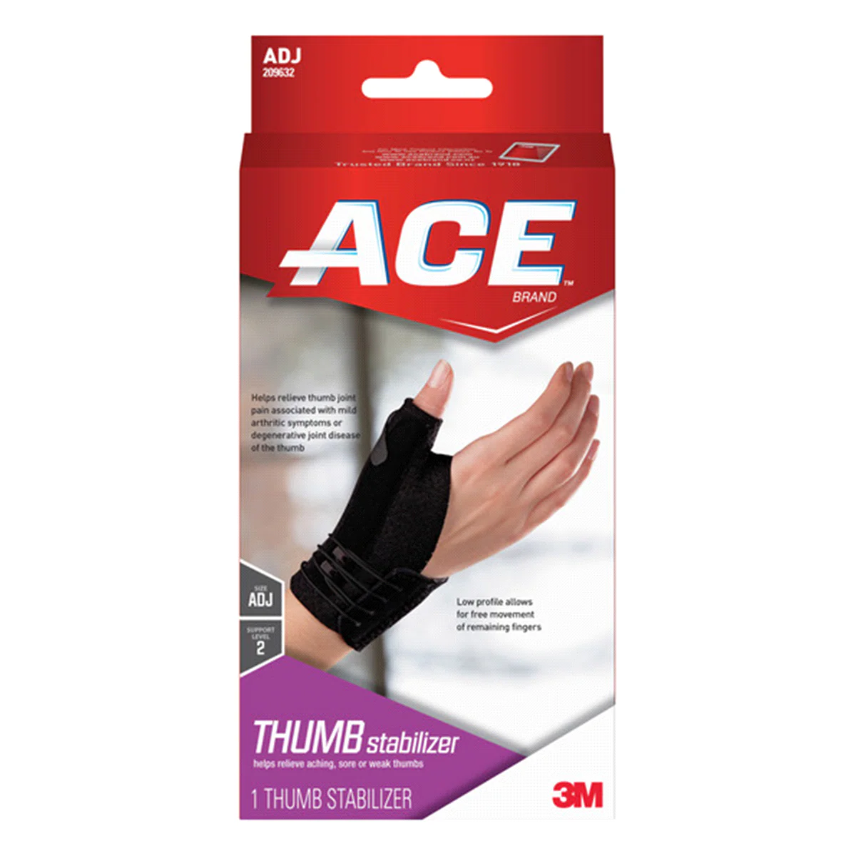 ACE 209632 Thumb Stabilizer, Right Hand, One Size Fits Most, 1 Each - Image 2