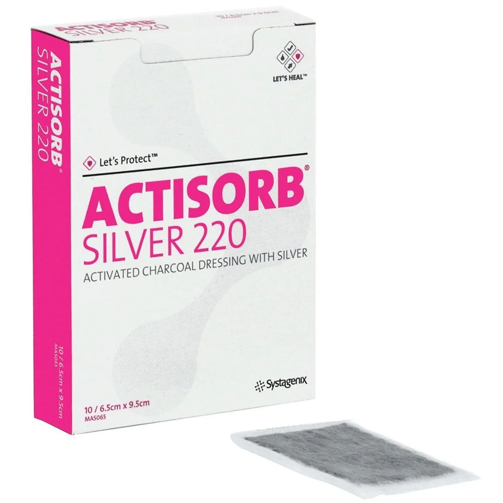 ACTISORB Silver Antimicrobial Dressing 4-1/8" x 7-1/2", 1 Each