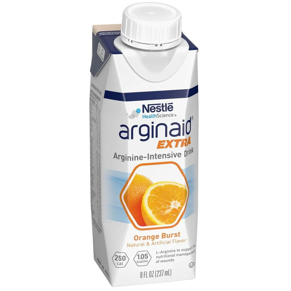 Arginaid Extra Arginine-Intensive Drink, Orange Burst, 8 oz. Carton - Image 2