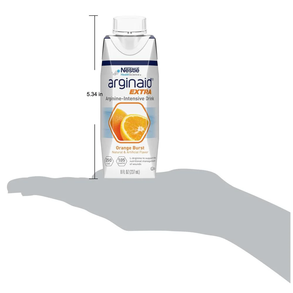 Arginaid Extra Arginine-Intensive Drink, Orange Burst, 8 oz. Carton - Image 4