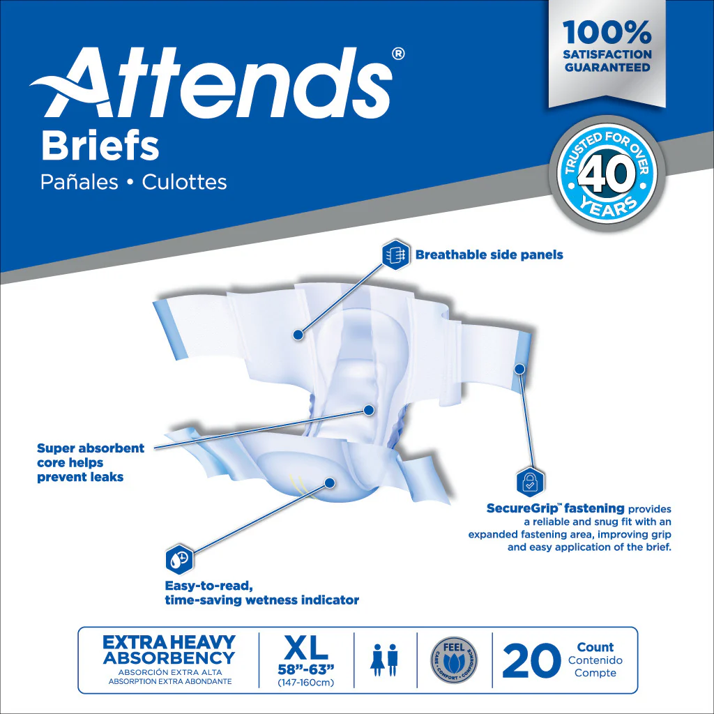 Attends Brief, Extra Heavy Absorbency - Image 5