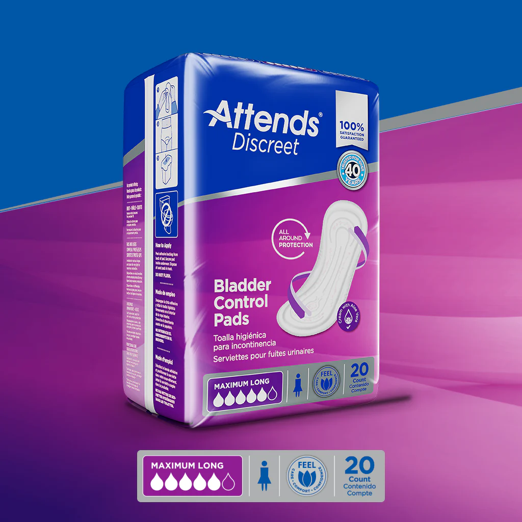 Attends Discreet Women's Maximum Long Pads - Image 2