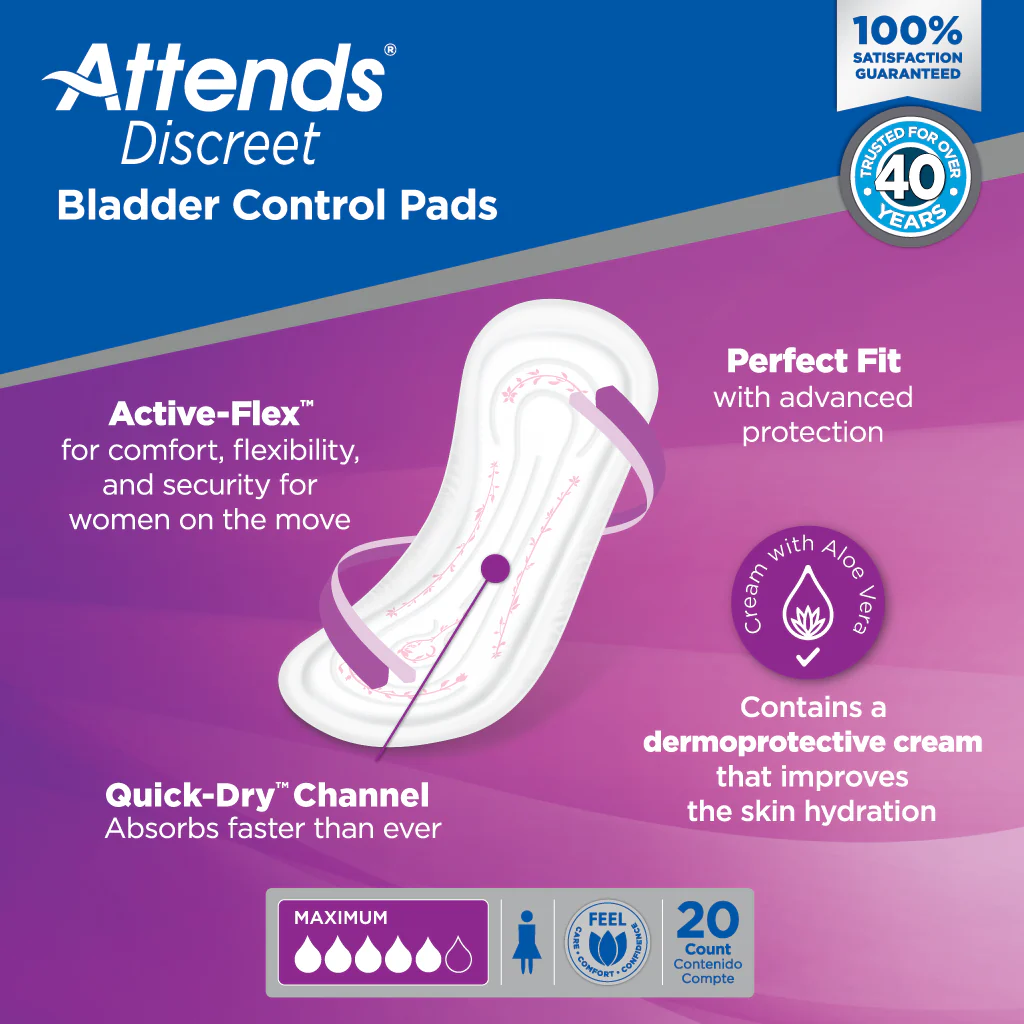 Attends Discreet Women's Maximum Pads - Image 3