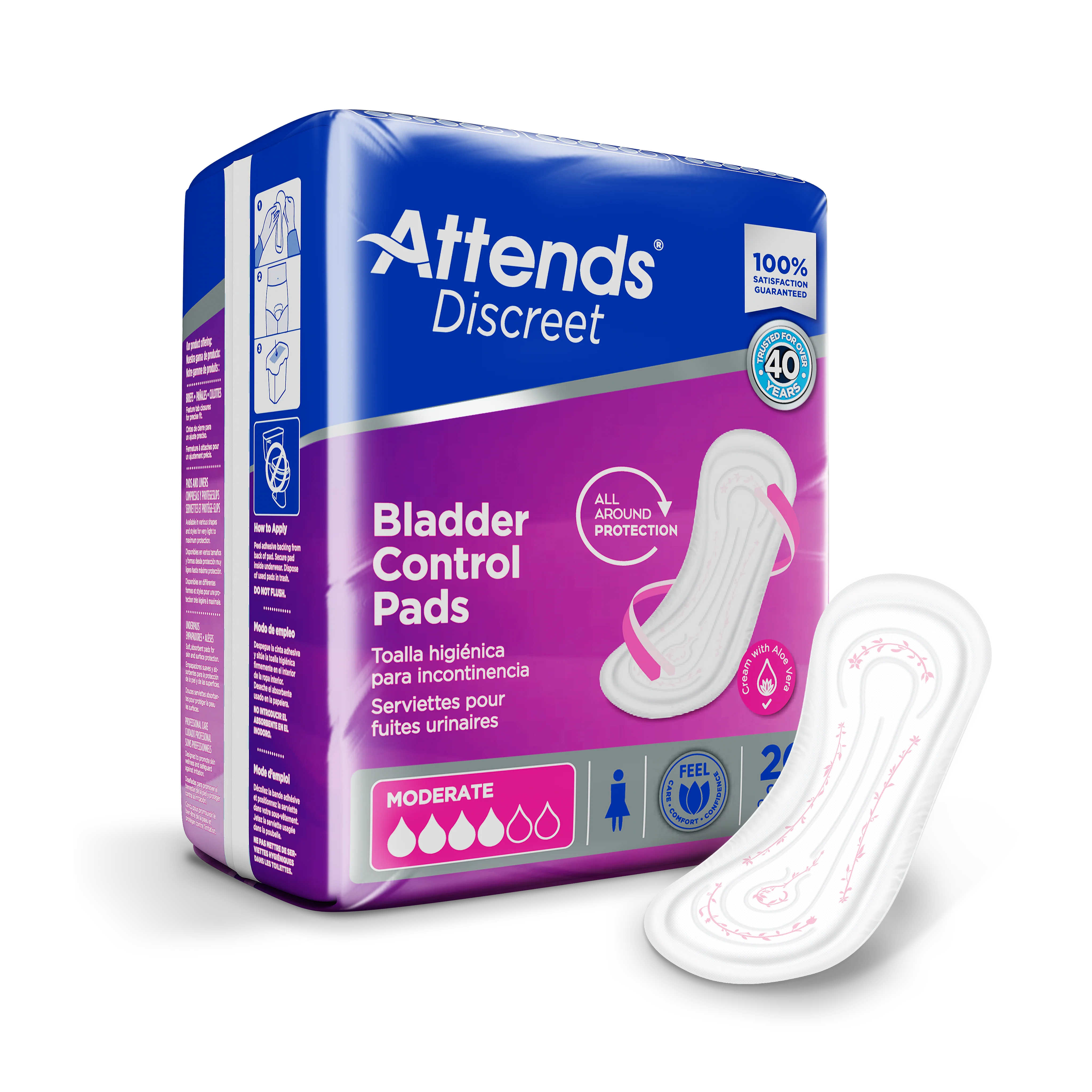 Attends Discreet Women's Moderate Pads