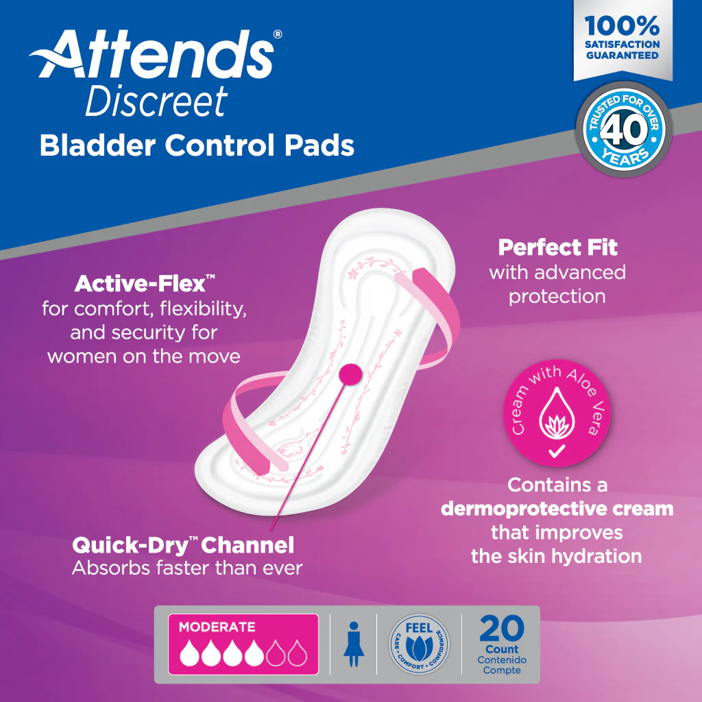 Attends Discreet Women's Moderate Pads - Image 3