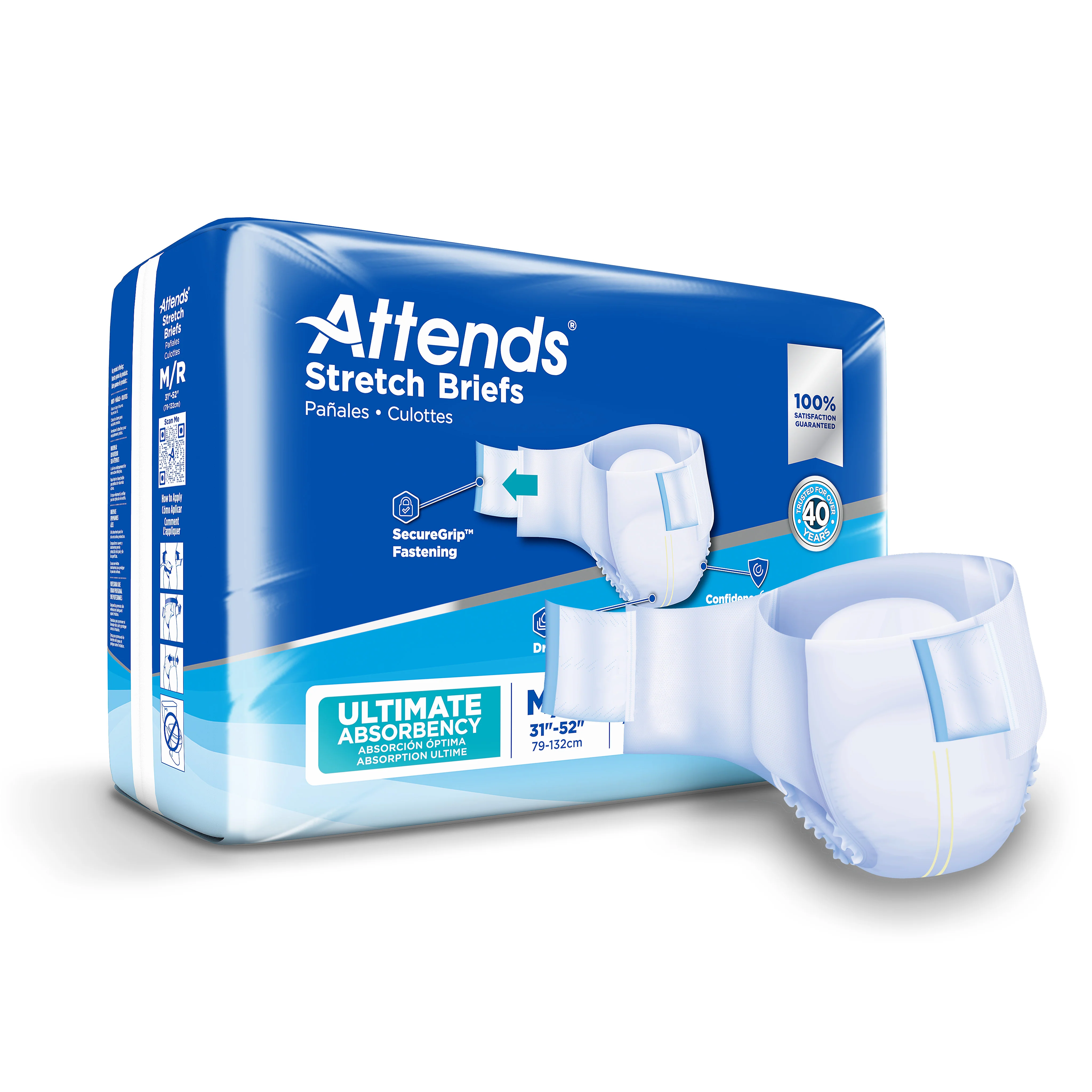 Attends Stretch Brief, Ultimate Absorbency