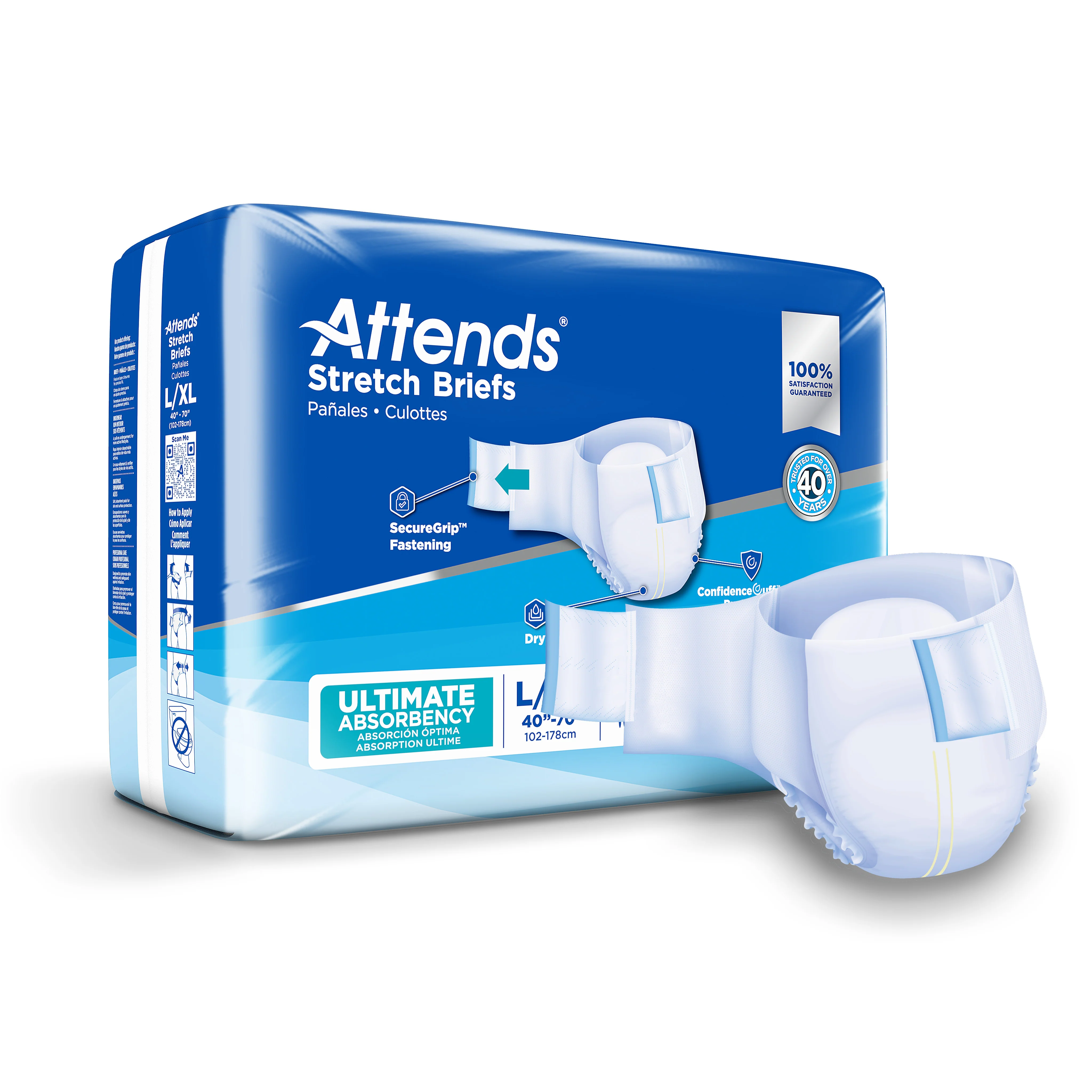 Attends Stretch Brief, Ultimate Absorbency - Image 2
