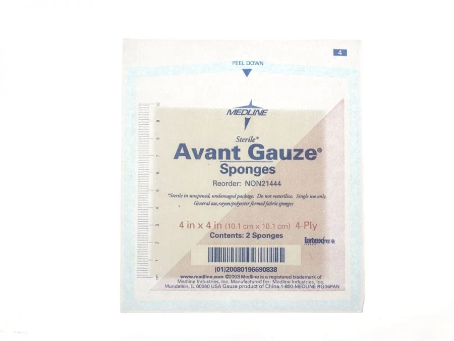 Avant Gauze Non-Woven Sterile Sponges 4" x 4" 4 Ply Case of 1200