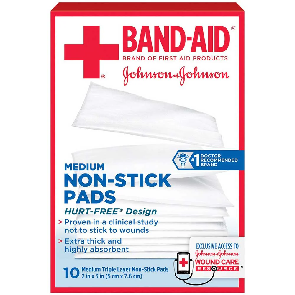 Band-Aid 111657200 First Aid Non-Stick Pad, Box of 10 - Image 2