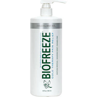 Biofreeze Professional Cold Therapy Pain Relief Gel, 5% Strength Menthol, 32 oz. Pump Bottle