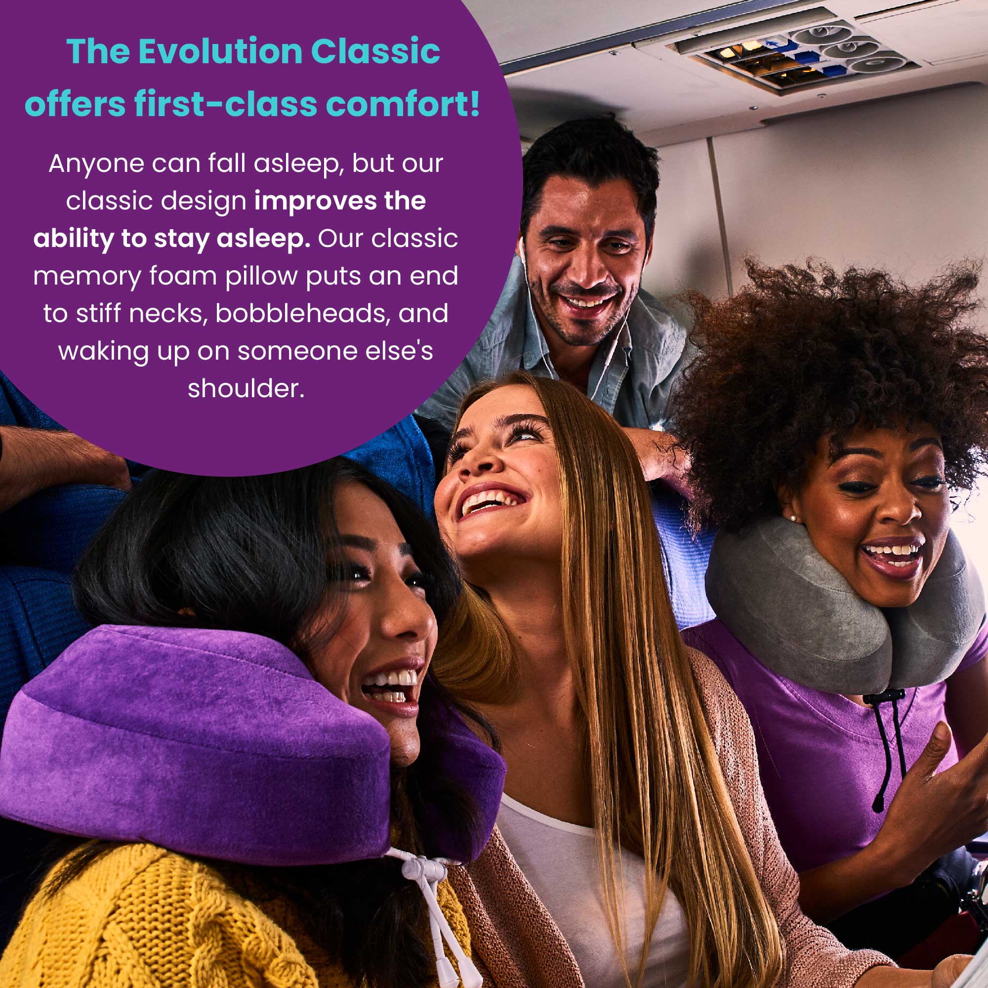 Cabeau Evolution Classic Memory Foam Travel Neck Pillow, Adjustable, One Size - Image 4