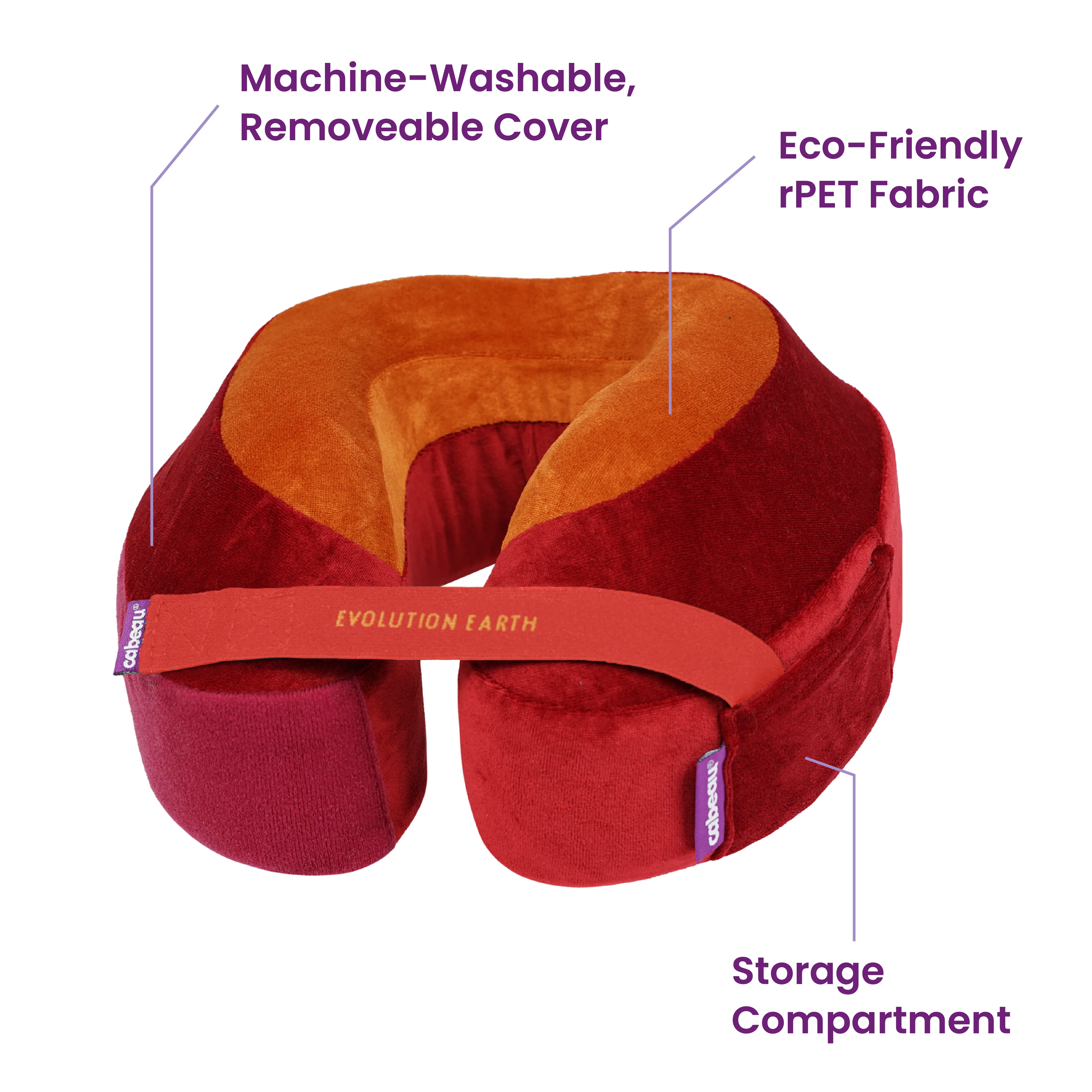 Cabeau Evolution Earth Memory Foam Travel Neck Pillow, One Size, Multiple Colors - Image 11