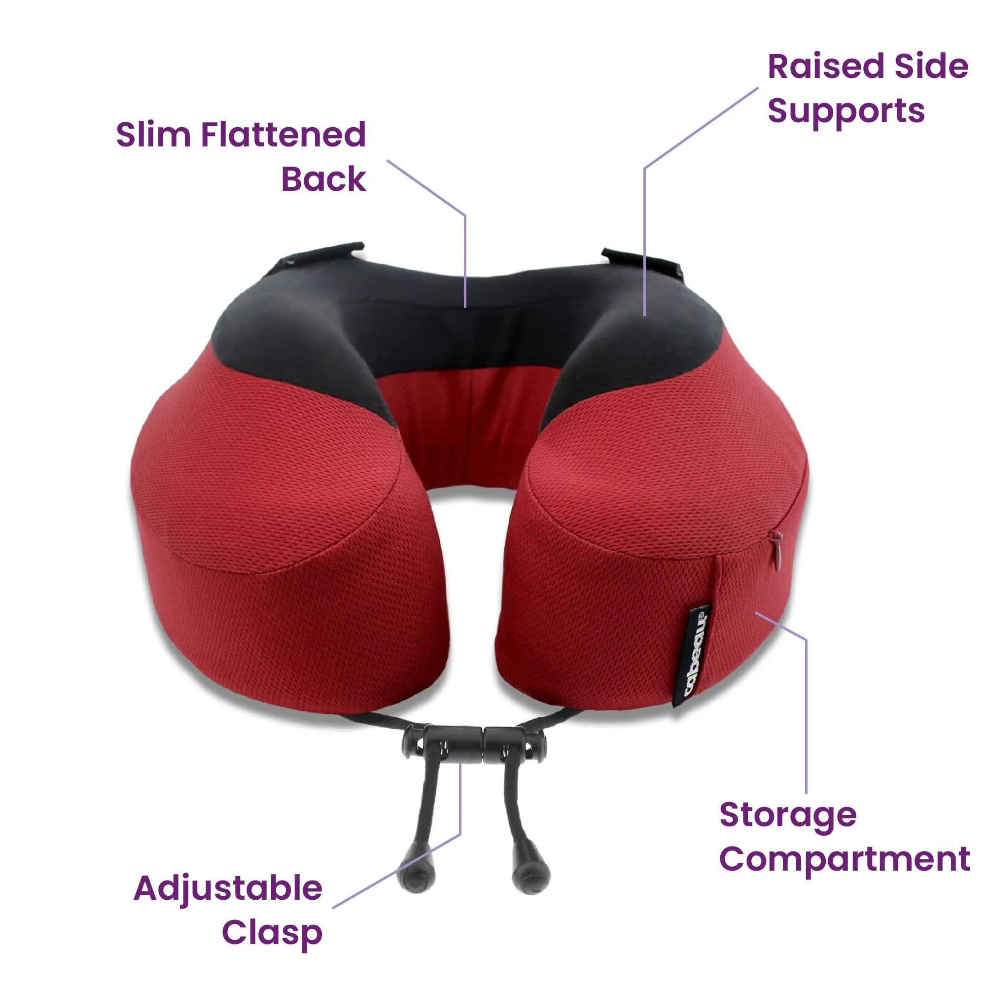 Cabeau Evolution S3 Memory Foam Travel Neck Pillow with Seat Strap, One Size - Image 3