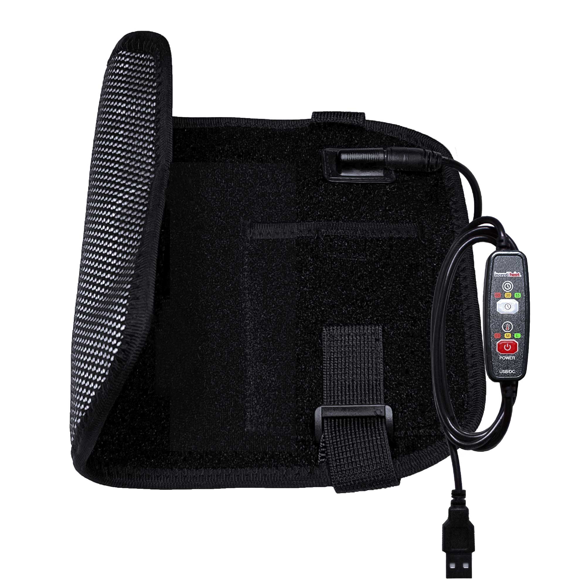Cabeau Incredi-Heat USB-Powered Portable Heating Pad, 3 Temperature Settings, Black - Image 2