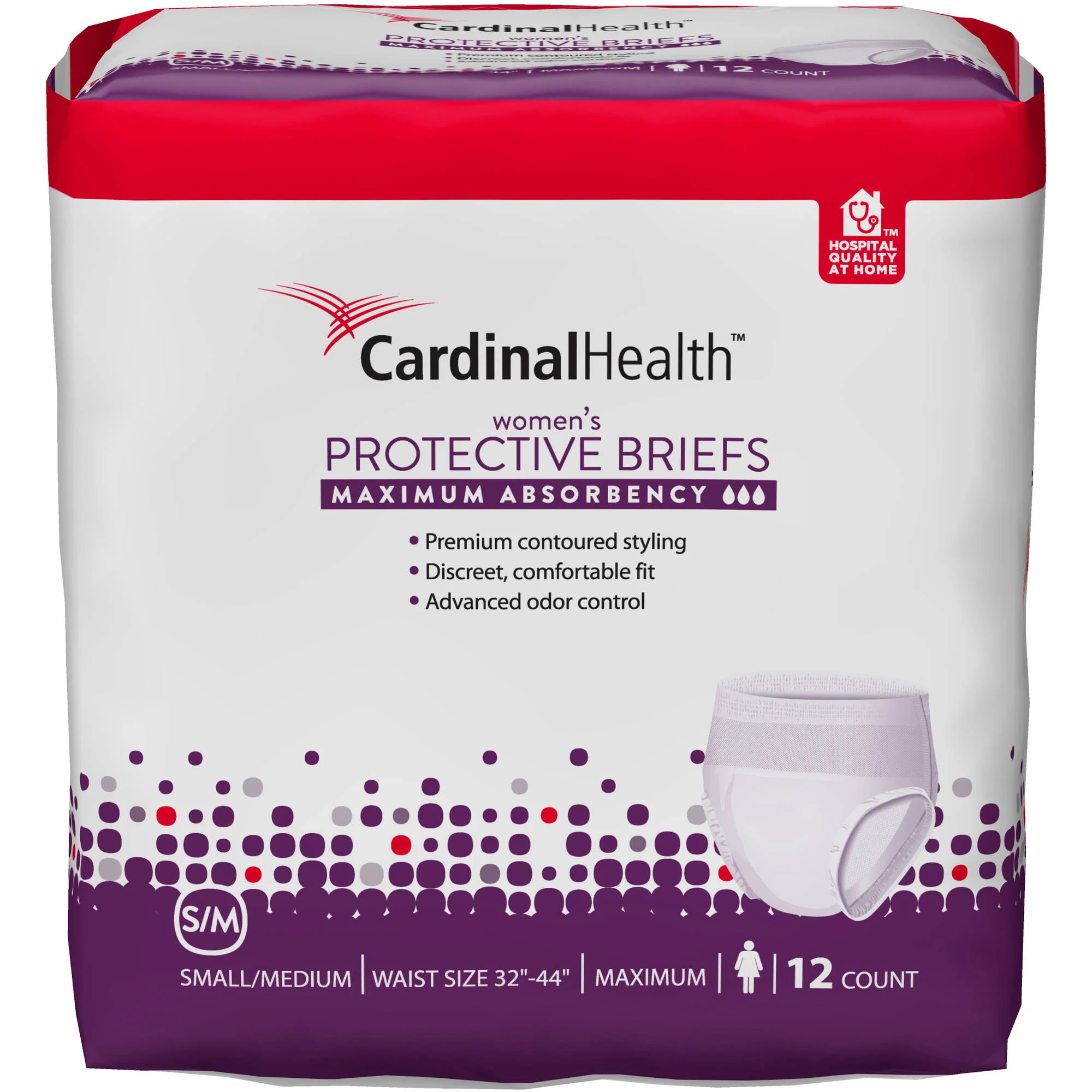 Cardinal UWFBSM Protective Underwear for Women, Case of 48 - Image 2