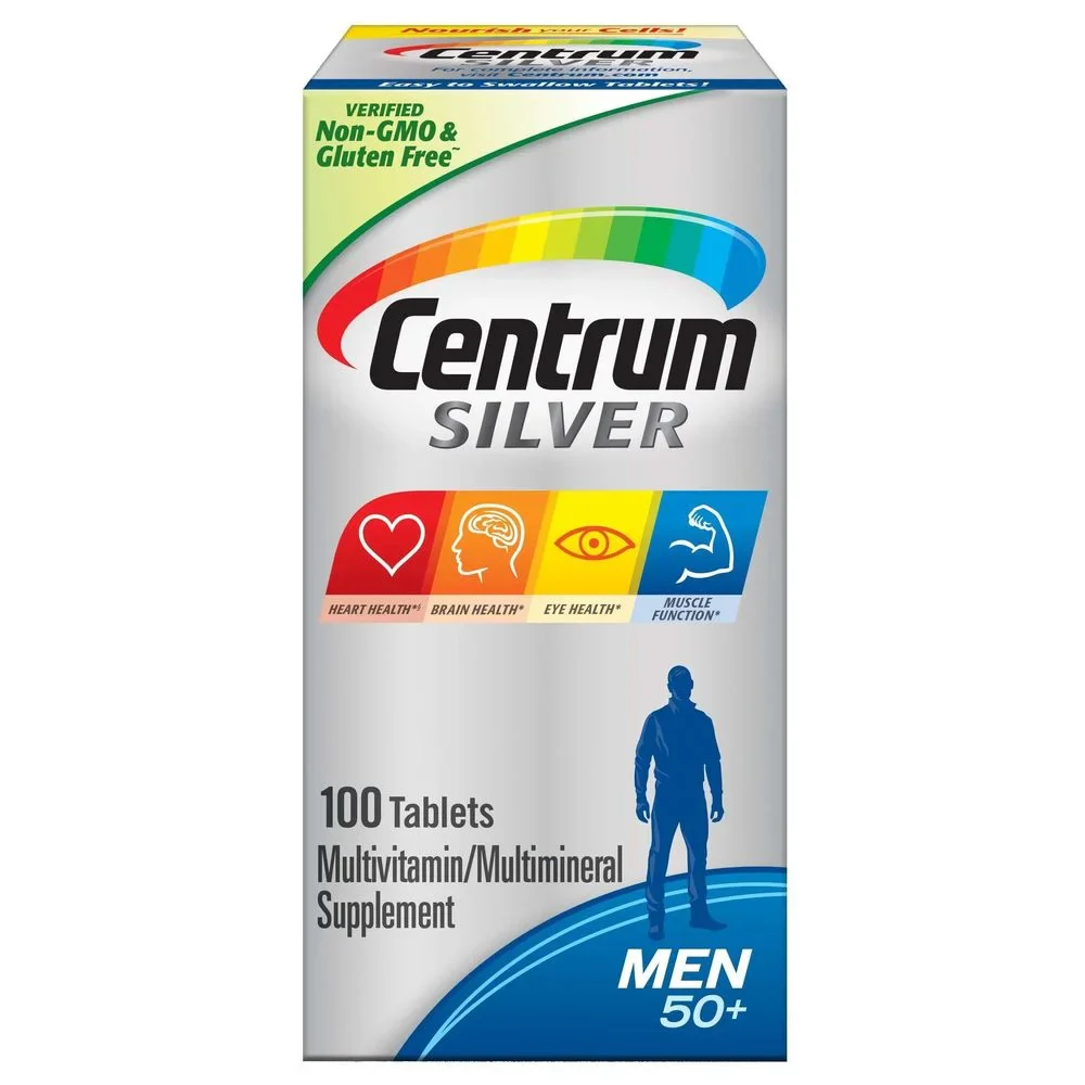 Centrum Silver Multivitamin Supplement Tablets for Men 00573475850, 100 per bottle