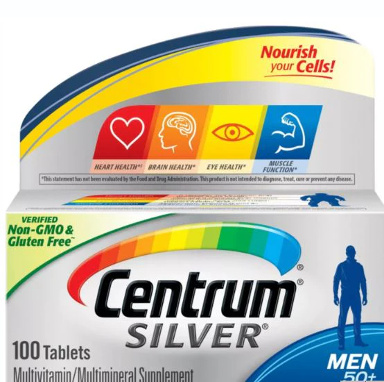 Centrum Silver Multivitamin Supplement Tablets for Men 00573475850, 100 per bottle - Image 2