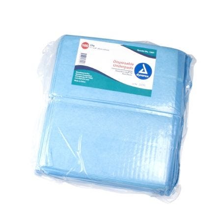 Chux Underpad: 150 Count, Blue, 23" x 36"