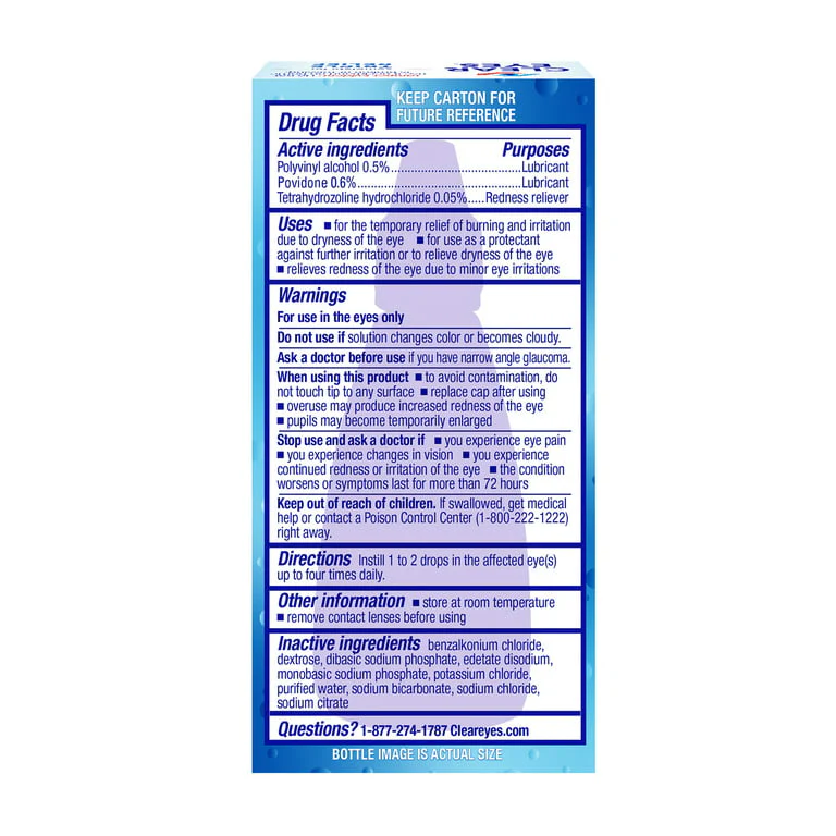 Clear Eyes Triple Relief Lubricant Eye Drops, 0.5 fl oz - Image 5