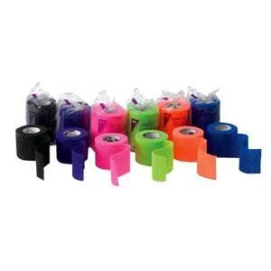 Coban Self Adherent Wrap with Hand Tear: 30 Count, Brights, 1" x 5 yds