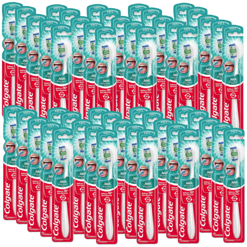Colgate 360 Toothbrush with Tongue and Cheek Cleaner, Soft Toothbrush - Image 2