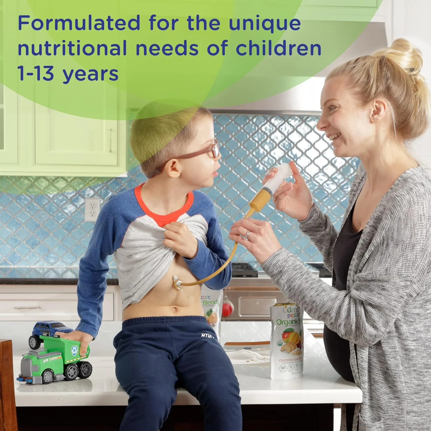 COMPLEAT Pediatric Organic Blends, Chicken-Garden Blend, 10.1 fl. oz - Image 4