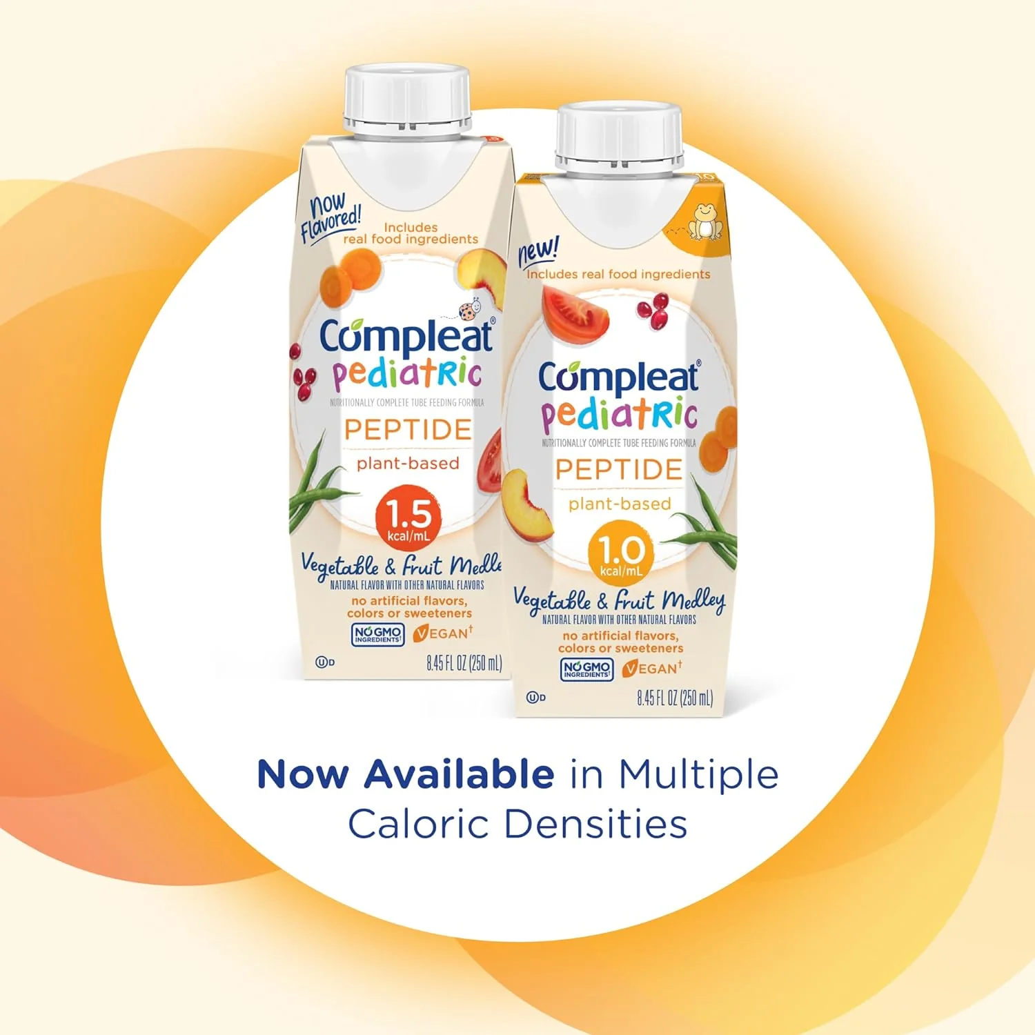 Compleat Pediatric Peptide 1.0 Pediatric Tube Feeding Formula, 250 mL Reclosable Carton, Vegetable / Fruit Medley Flavor - Image 4