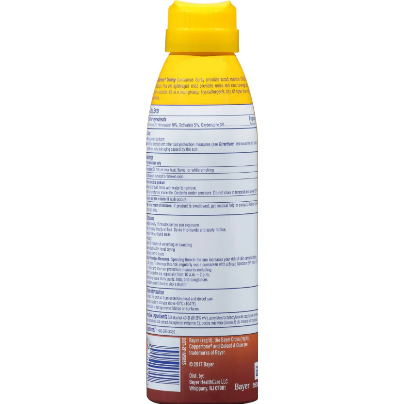 Coppertone 041100006813 Tanning C Spray SPF 15, 1 Each - Image 4
