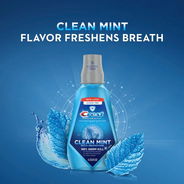 Crest Pro-Health Mouthwash, 500 mL, Clean Mint Flavor - Image 6