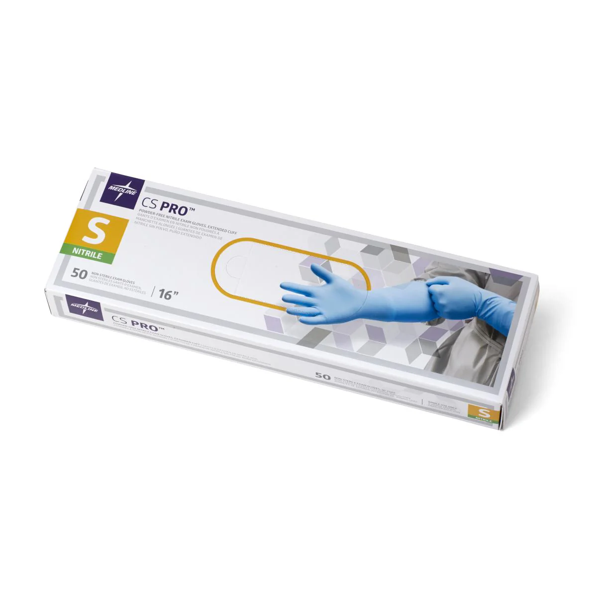 CS Pro 16 Inch Cuff Nitrile Exam Gloves - Image 2