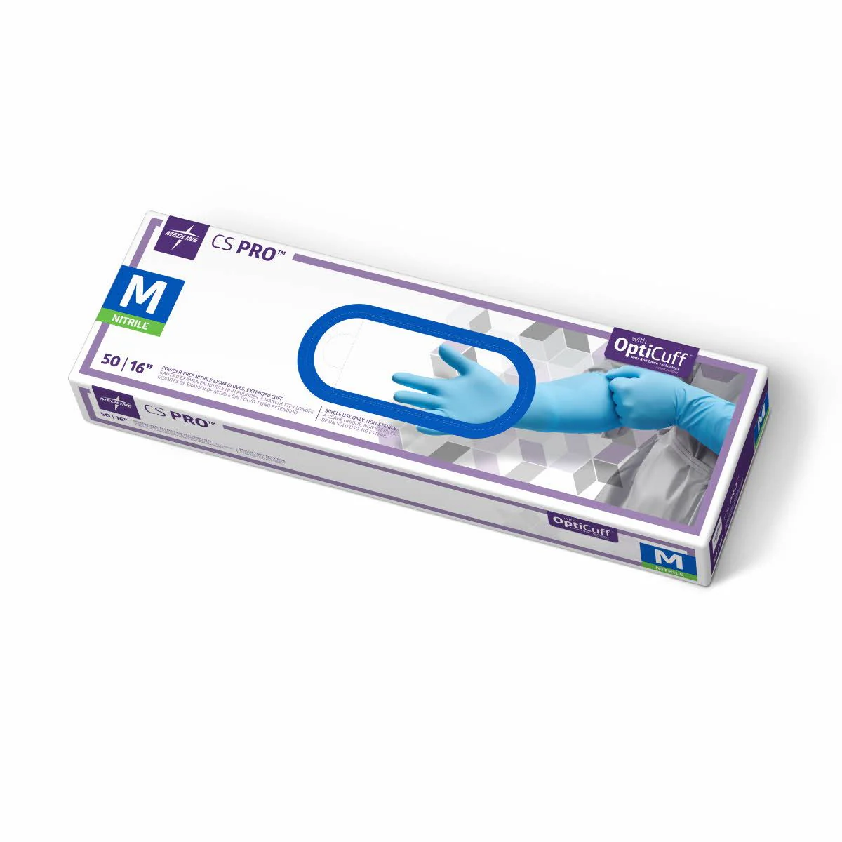 CS Pro 16 Inch Cuff Nitrile Exam Gloves - Image 3