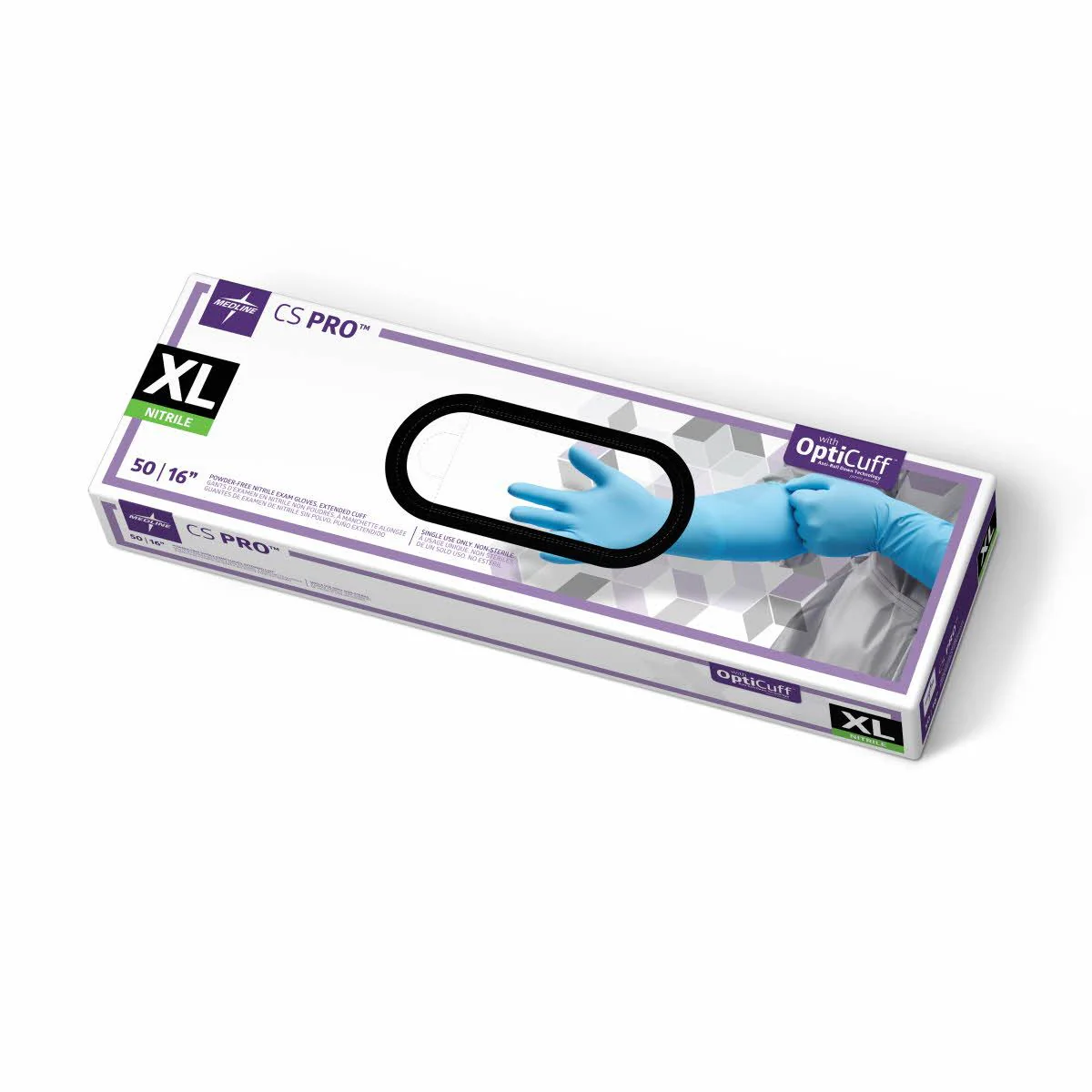 CS Pro 16 Inch Cuff Nitrile Exam Gloves - Image 5