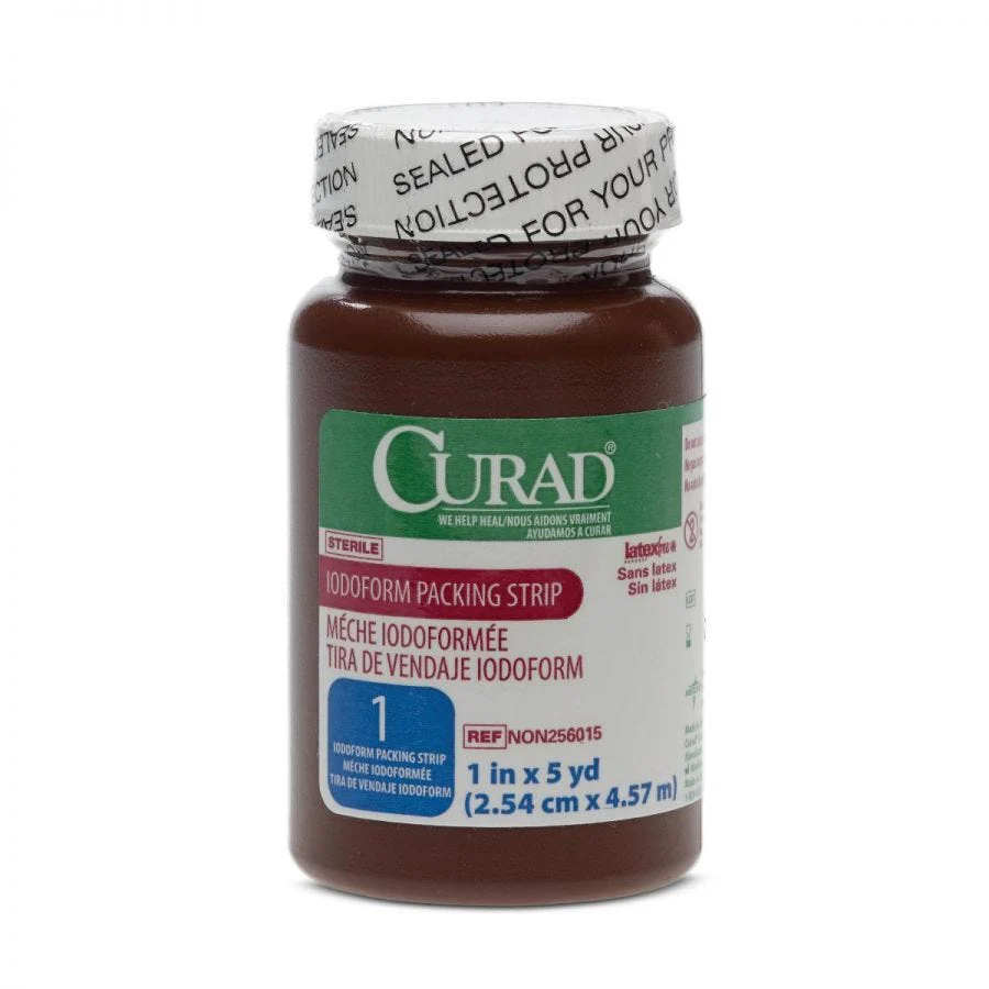 CURAD Sterile Iodoform Packing Strips, 1" X 5 yd