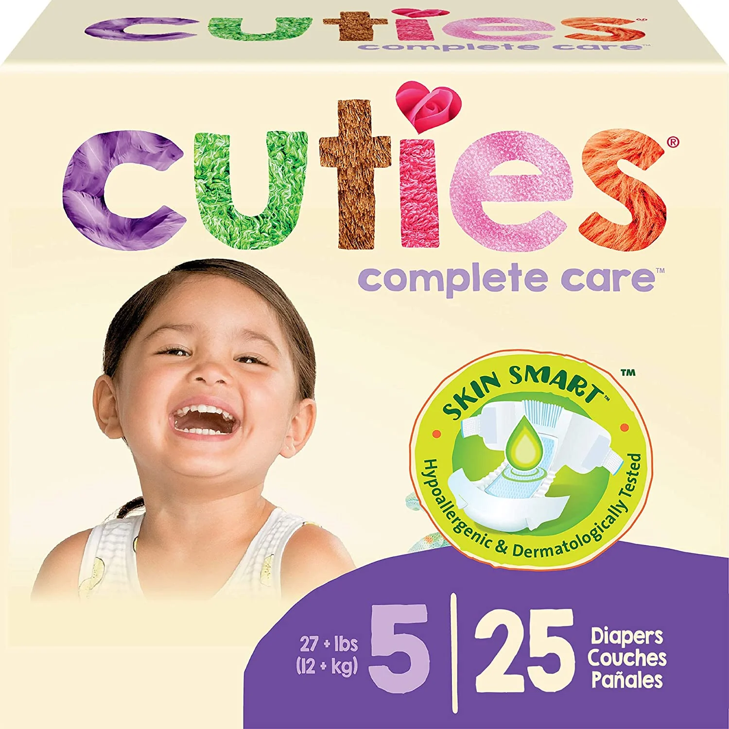 Cuties Complete Care Diapers, Skin Smart, Absorbent, Hypoallergenic, Flexible and Secure Tabs, Comes in Multiple Sizes - Image 24