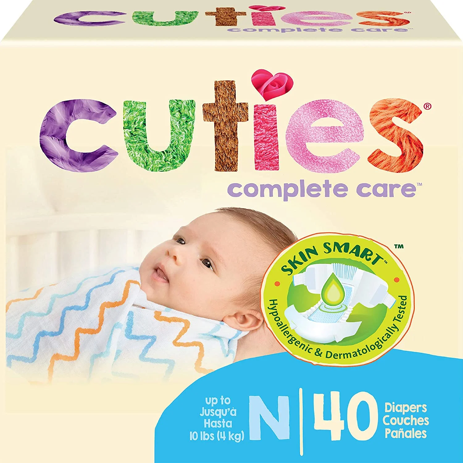 Cuties Complete Care Diapers, Skin Smart, Absorbent, Hypoallergenic, Flexible and Secure Tabs, Comes in Multiple Sizes - Image 28