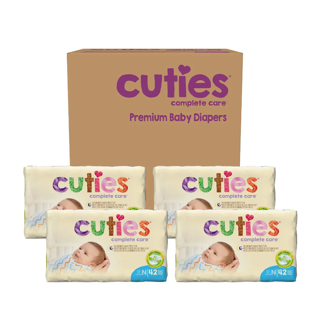 Cuties Complete Care Diapers, Skin Smart, Absorbent, Hypoallergenic, Flexible and Secure Tabs, Comes in Multiple Sizes - Image 29