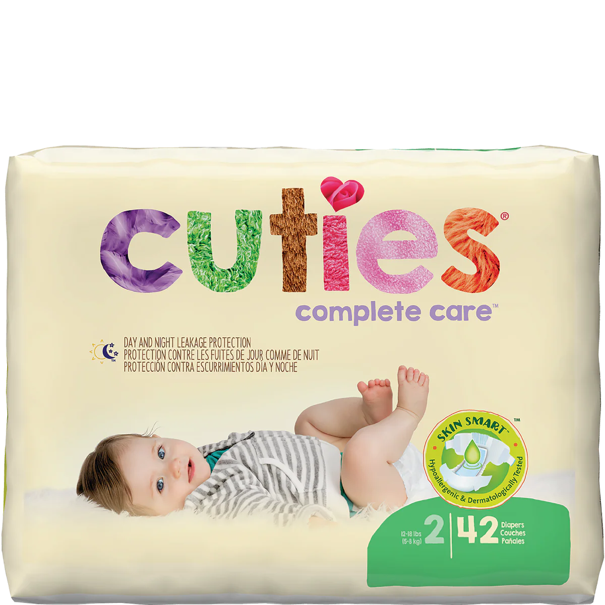 Cuties Complete Care Diapers, Skin Smart, Absorbent, Hypoallergenic, Flexible and Secure Tabs, Comes in Multiple Sizes - Image 35