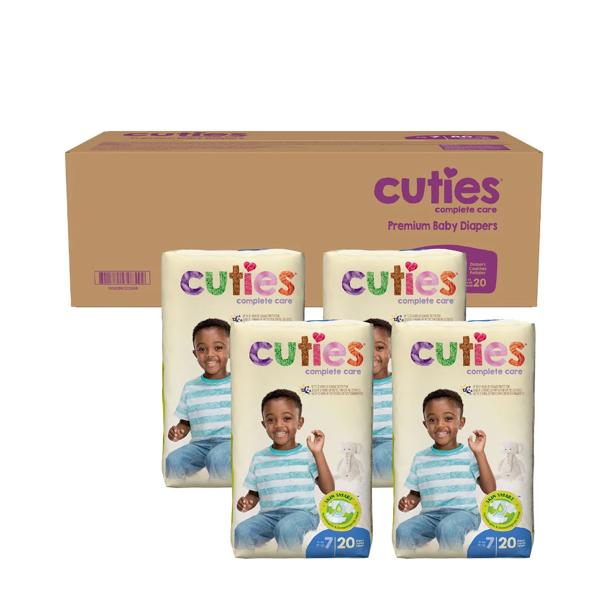 Cuties Complete Care Diapers, Skin Smart, Absorbent, Hypoallergenic, Flexible and Secure Tabs, Comes in Multiple Sizes - Image 47