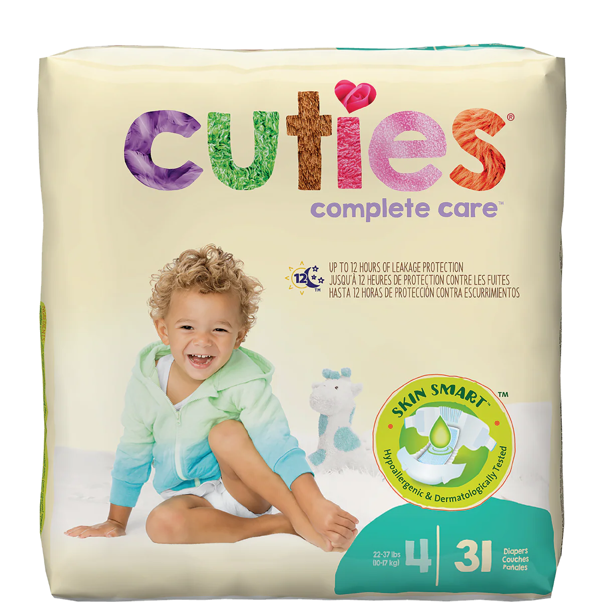 Cuties Complete Care Diapers, Skin Smart, Absorbent, Hypoallergenic, Flexible and Secure Tabs, Comes in Multiple Sizes - Image 53
