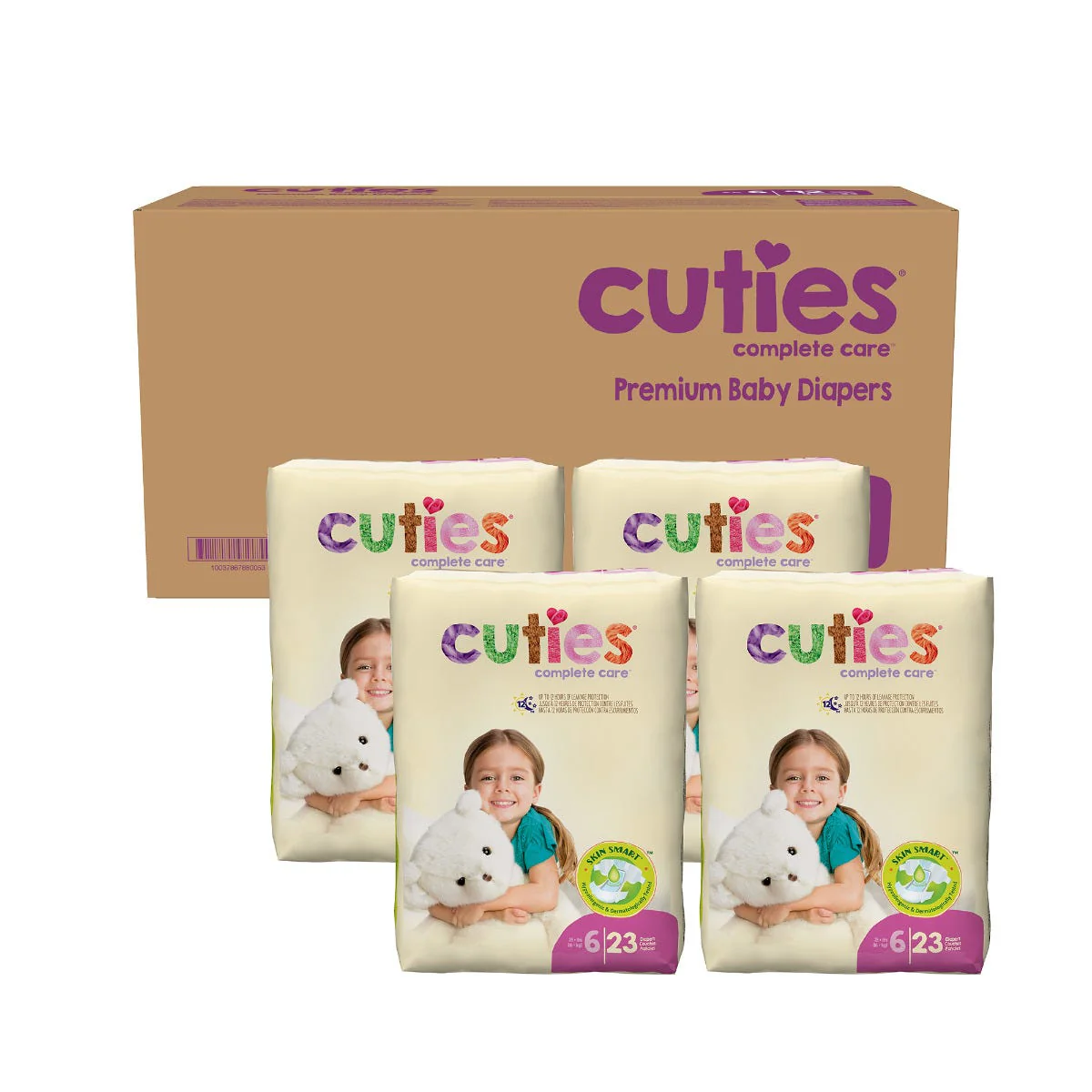 Cuties Complete Care Diapers, Skin Smart, Absorbent, Hypoallergenic, Flexible and Secure Tabs, Comes in Multiple Sizes - Image 77