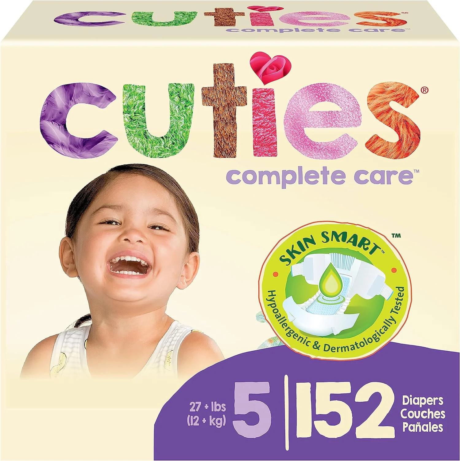 Cuties Complete Care Diapers, Skin Smart, Absorbent, Hypoallergenic, Flexible and Secure Tabs, Comes in Multiple Sizes - Image 9