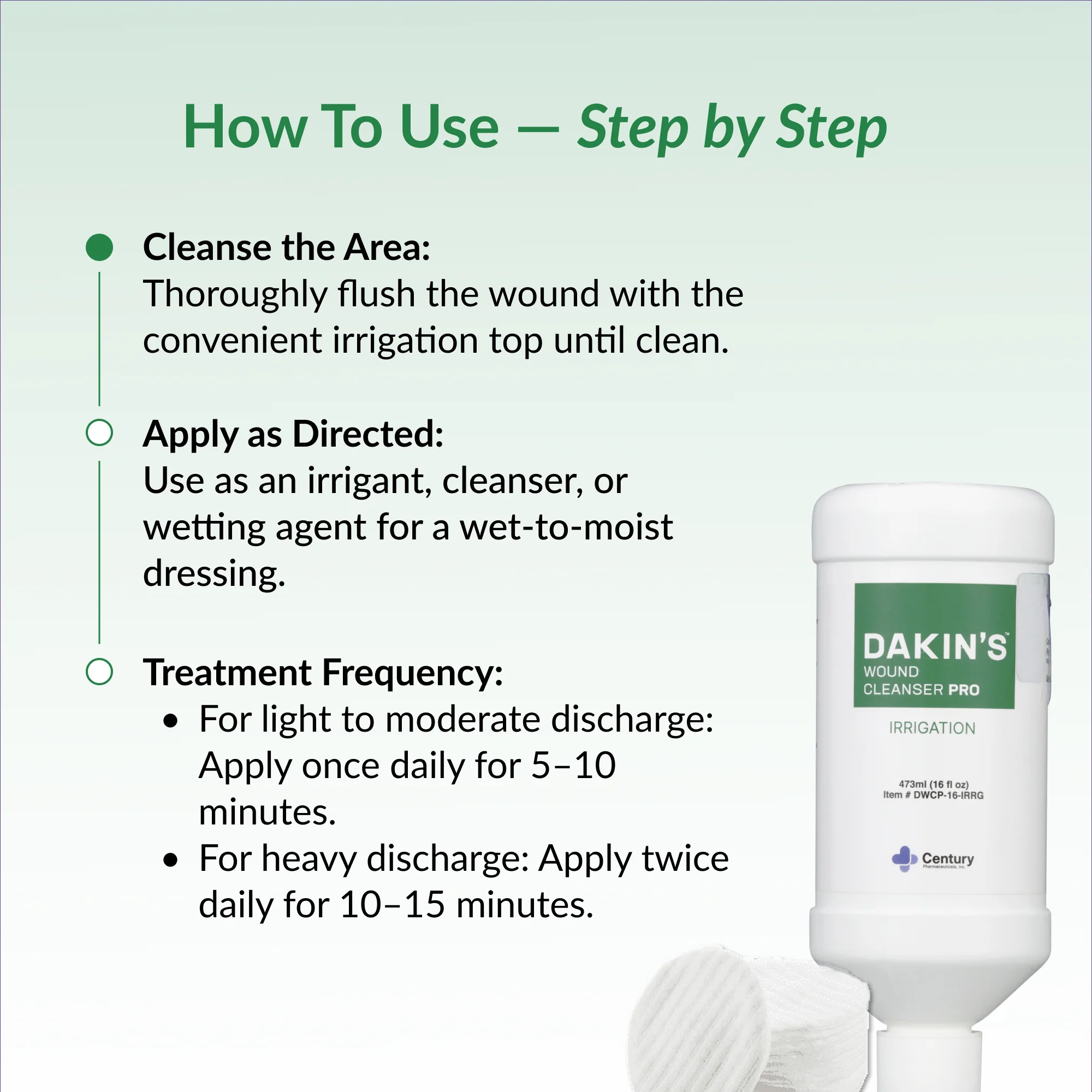 Dakin's Wound Cleanser Pro 0.125% Sodium Hypochlorite Solution for Acute or Chronic Wounds, Antimicrobial No-Rinse Formula, Gentle on Skin, Alcohol Free Wound Therapy - Image 10