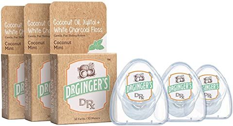 Dr. Ginger's All-Natural Dental Floss with Coconut Oil, Coconut Mint Flavor, 32yds (Pack of 3) - Image 2