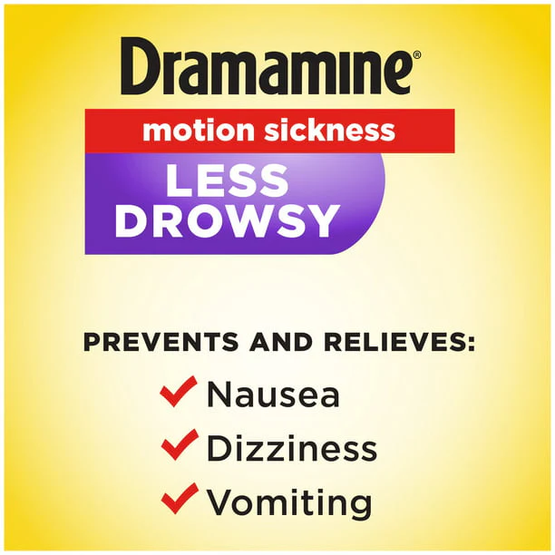 Dramamine All Day Less Drowsy, Motion Sickness Relief, 8 Count - Image 2