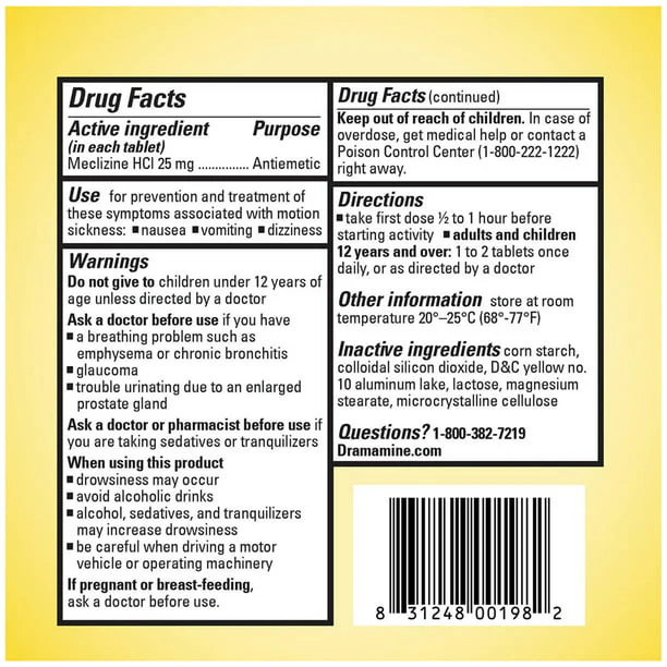 Dramamine All Day Less Drowsy, Motion Sickness Relief, 8 Count - Image 5