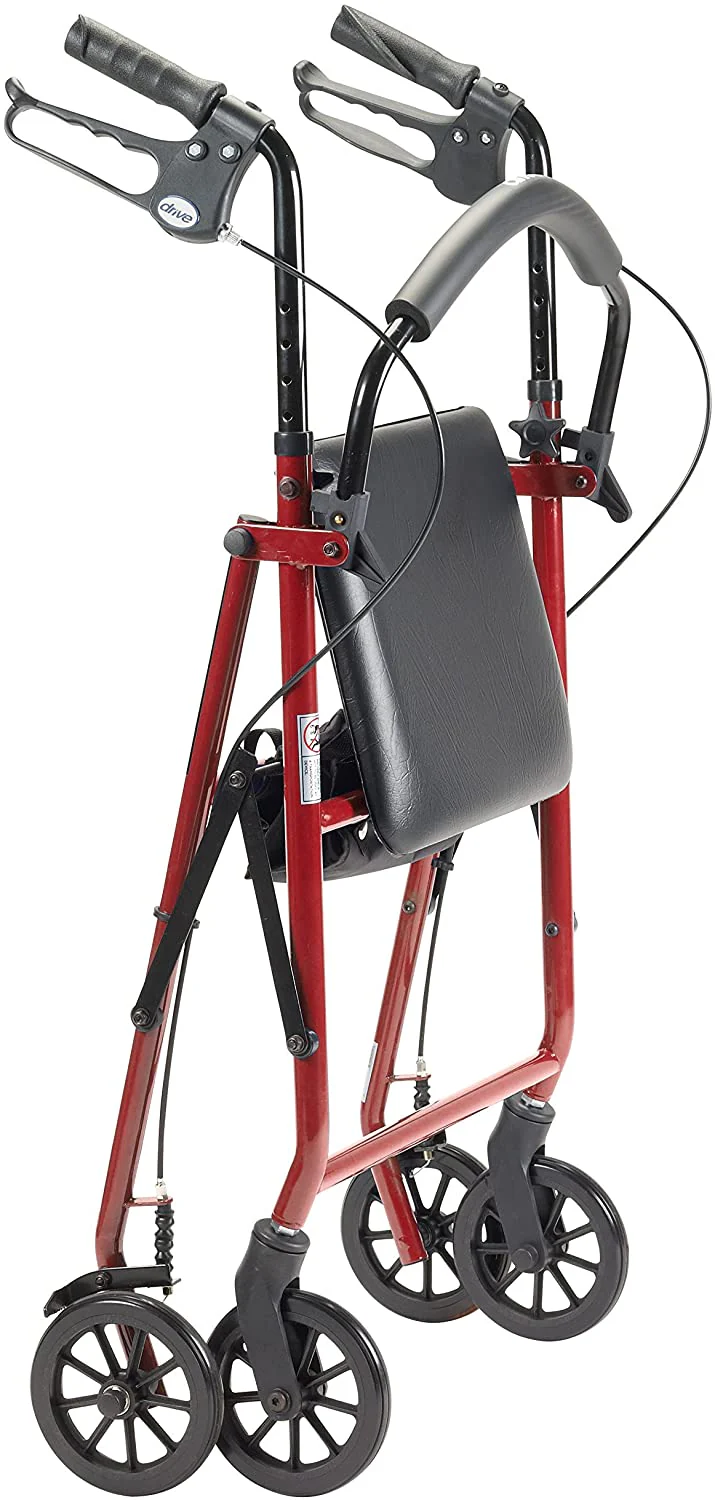 Drive 4 Wheel Rollator, Red, 1 Each - Image 3