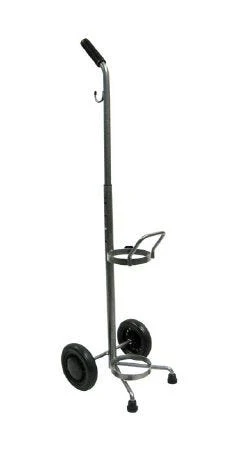 Drive Medical Adjustable Oxygen Cart, Silver Vein Finish